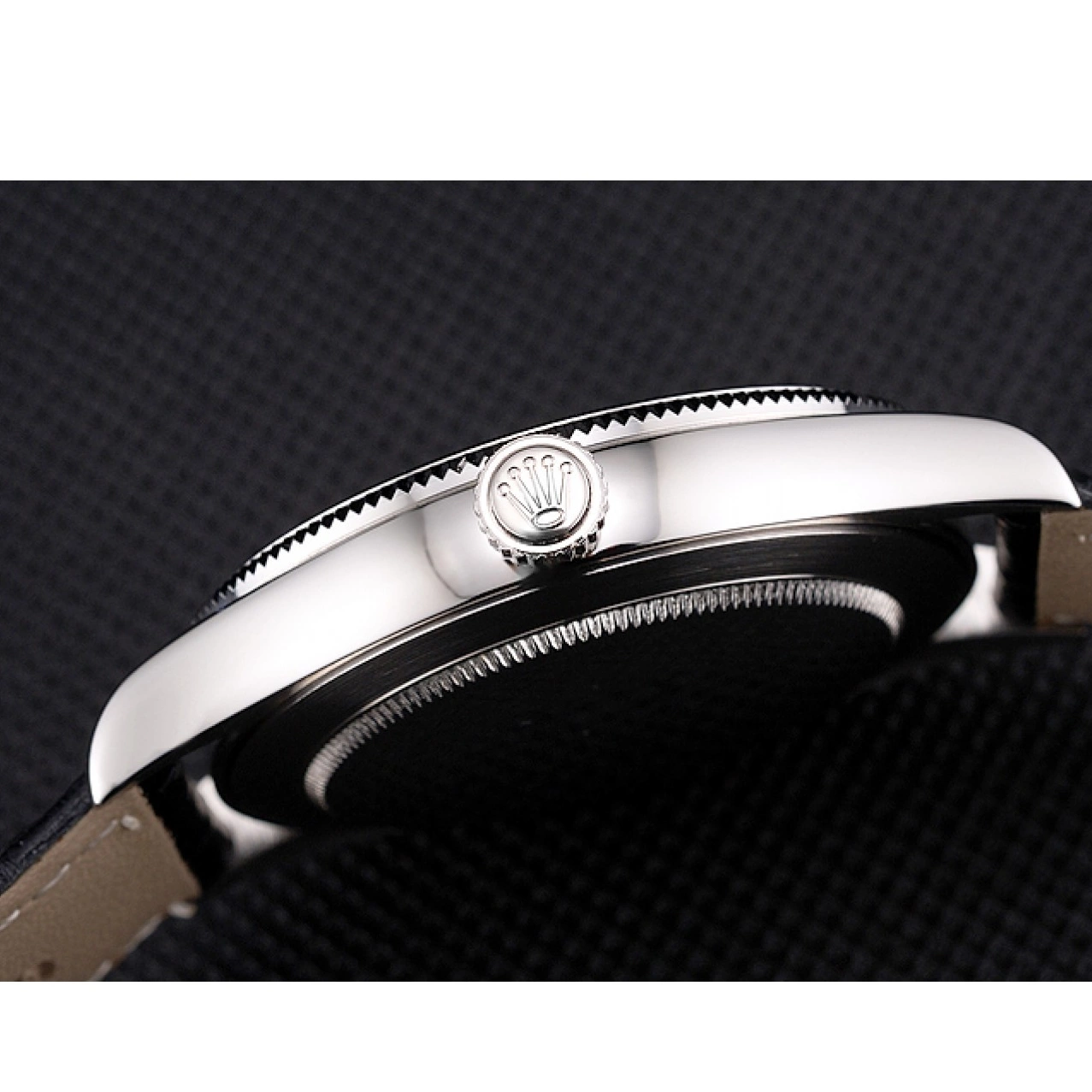 AAA replica watch Datejust Case And Swiss Bracelet Rolex Black Steel Stainless Dial 0516